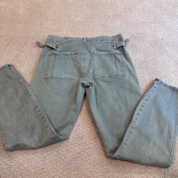 Anthropologie Pants Cargo Utility Olive Green Khaki Stretch Slim Sz 29 #OB709143 - Picture 13 of 14